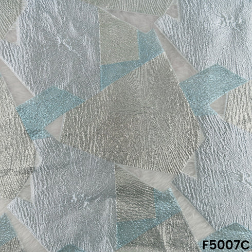 Zari Work Crushed Tissue Fabric-F5007